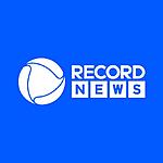 Novo Logo da Record News em fundo azul