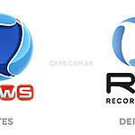 Logo da Record News em 2012 e 2016