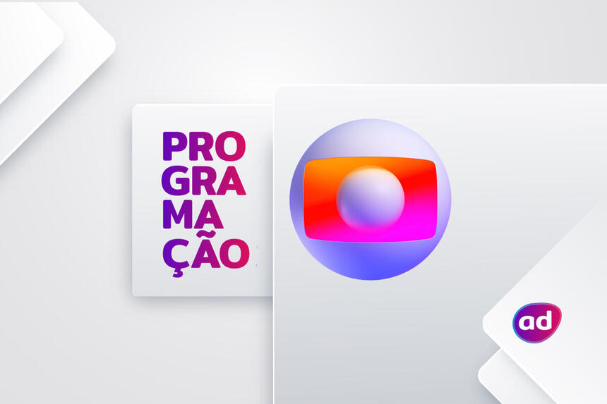 Arte de divulgação da programação da TV Globo