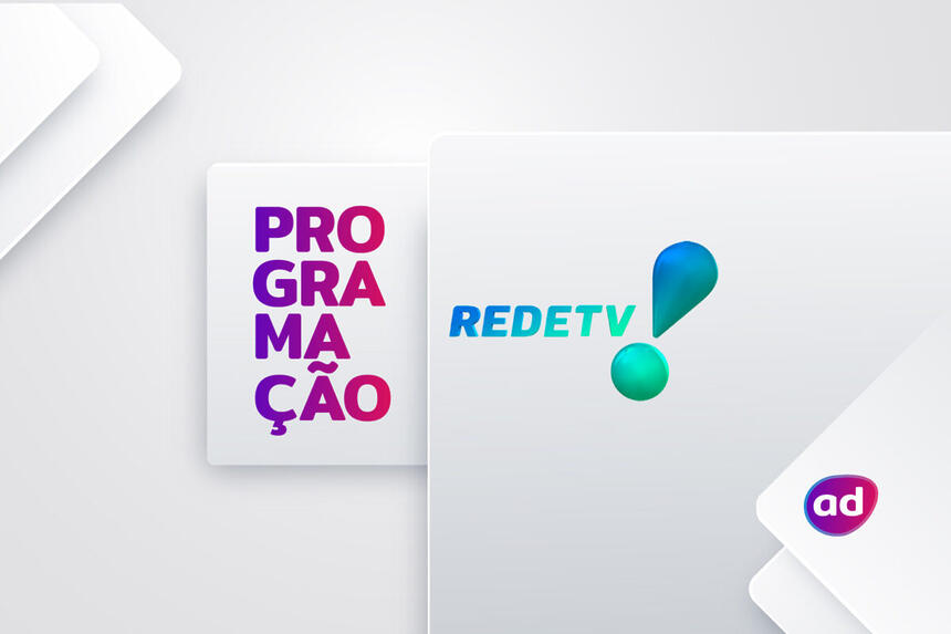 Arte de divulgação da programação da RedeTV!