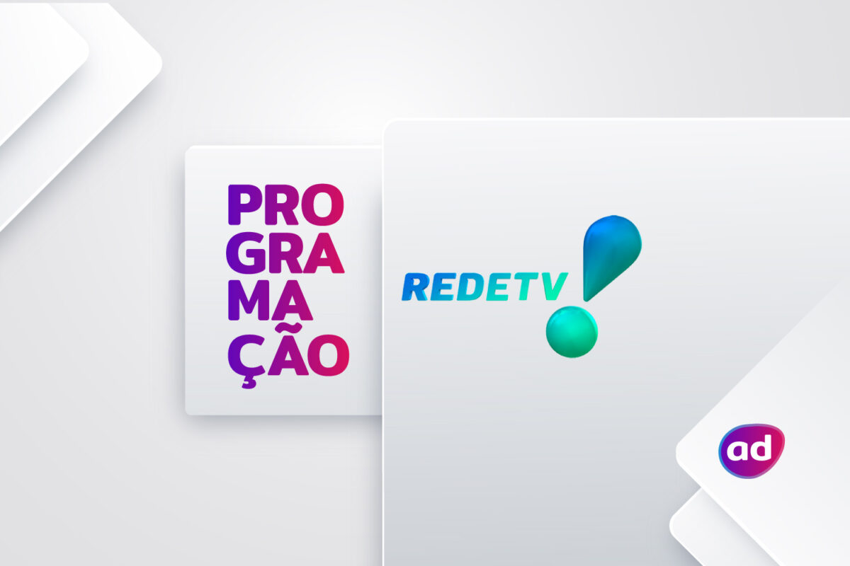 Arte de divulgação da programação da RedeTV!