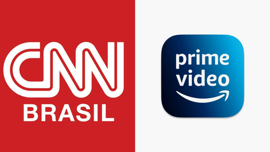 CNN Brasil e Prime Video em uma montagem