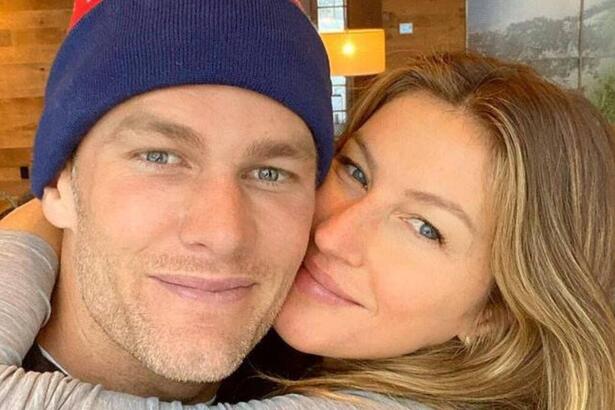 Tom Brady e Gisele Bündchen abraçados