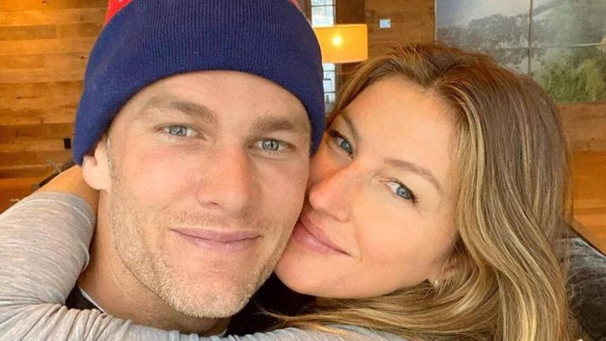 Tom Brady e Gisele Bündchen abraçados