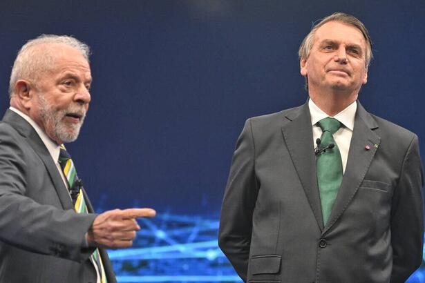 Lula e Bolsonaro lado a lado em trecho do debate na band