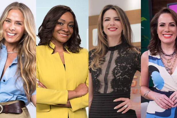 Montagem com Adriane Galisteu, Joyce Ribeiro, Luciana Gimenez e Regina Volpato que estarão no Teleton 2022