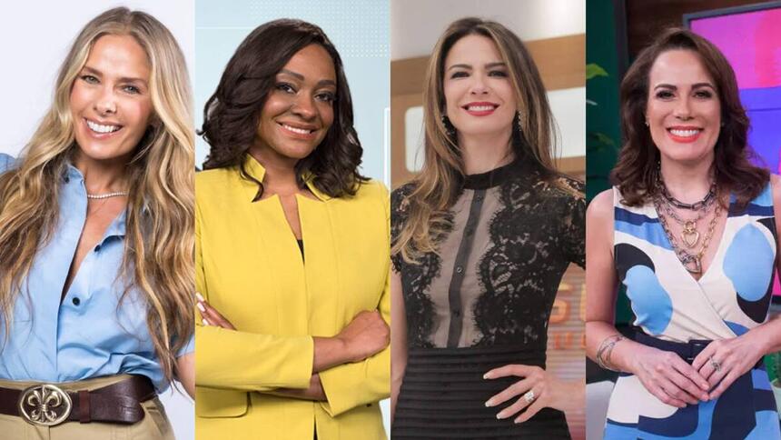 Montagem com Adriane Galisteu, Joyce Ribeiro, Luciana Gimenez e Regina Volpato que estarão no Teleton 2022