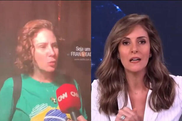 Montagem com Carla Zambelli e Monalisa Perrone no ao vivo da CNN Brasil