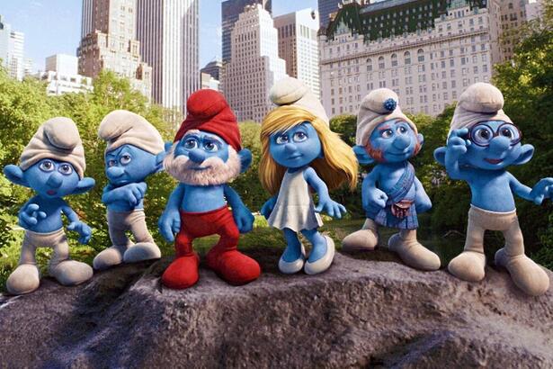 Trecho do filme Os Smurfs E A Vila Perdida, exibido pela Record TV