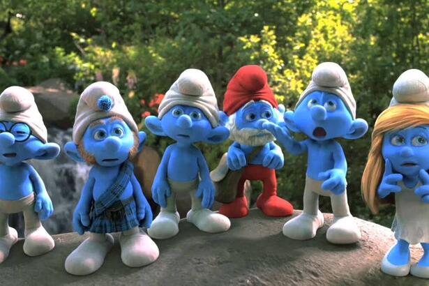 Trecho do filme Os Smurfs, exibido pela TV Globo na Sessão da Tarde