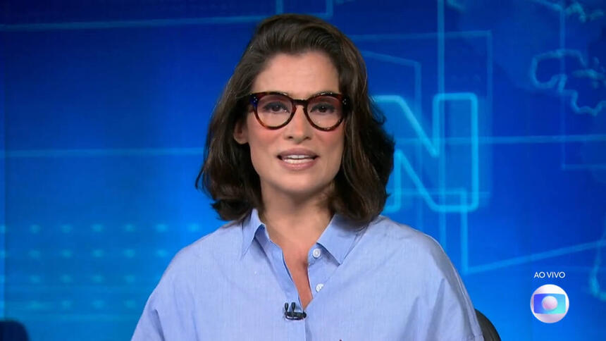 Renata Vasconcellos em trechodo boletim do Jornal Nacional