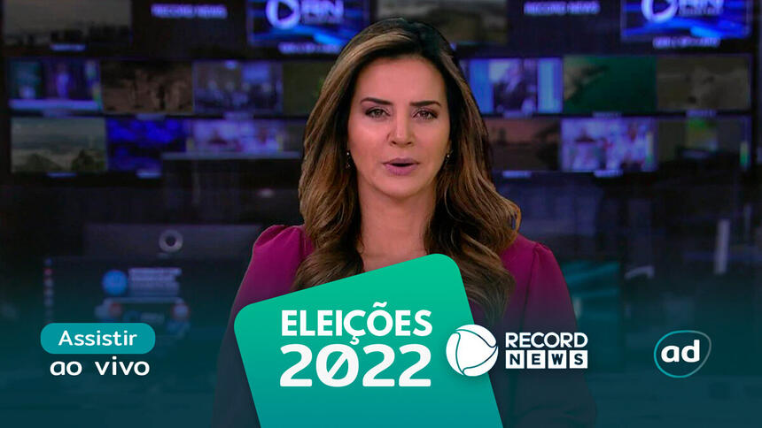 Kelly Godoy na arte de divulgação do "Assistir ao vivo" da Record News nas Eleições 2022