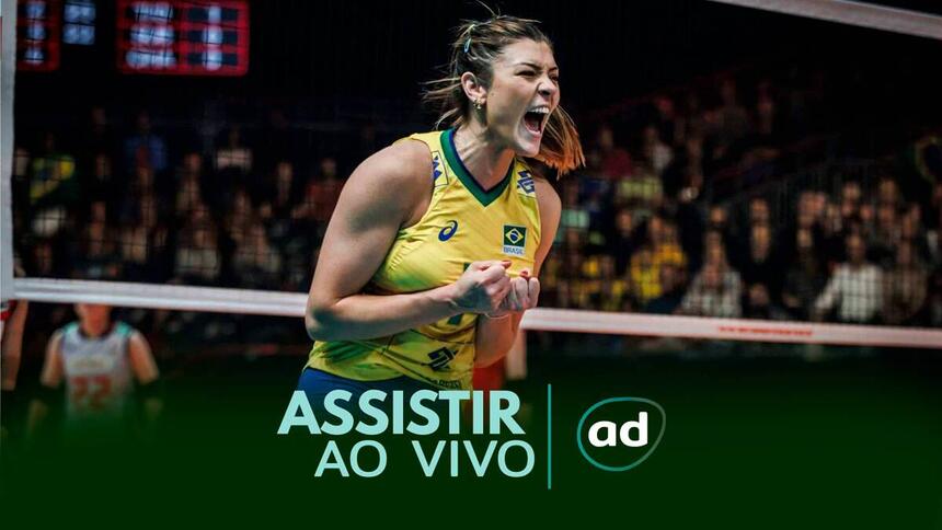 Arte de onde assistir Brasil x Sérvia pelo Mundial de Vôlei feminino