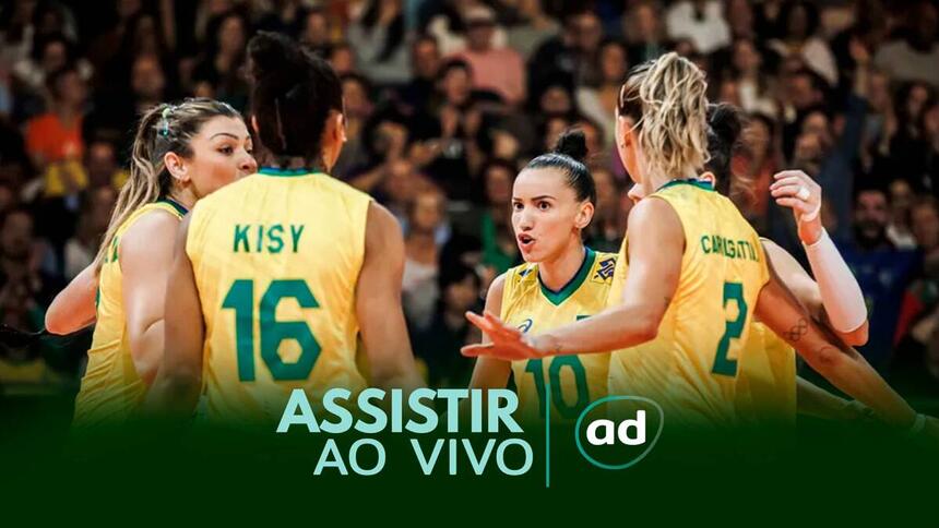 Arte de onde assistir Brasil x Itália pelo Mundial de Vôlei feminino