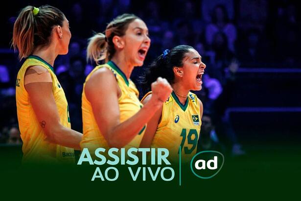 Arte de onde assistir Brasil x Japão pelo Mundial de Vôlei feminino