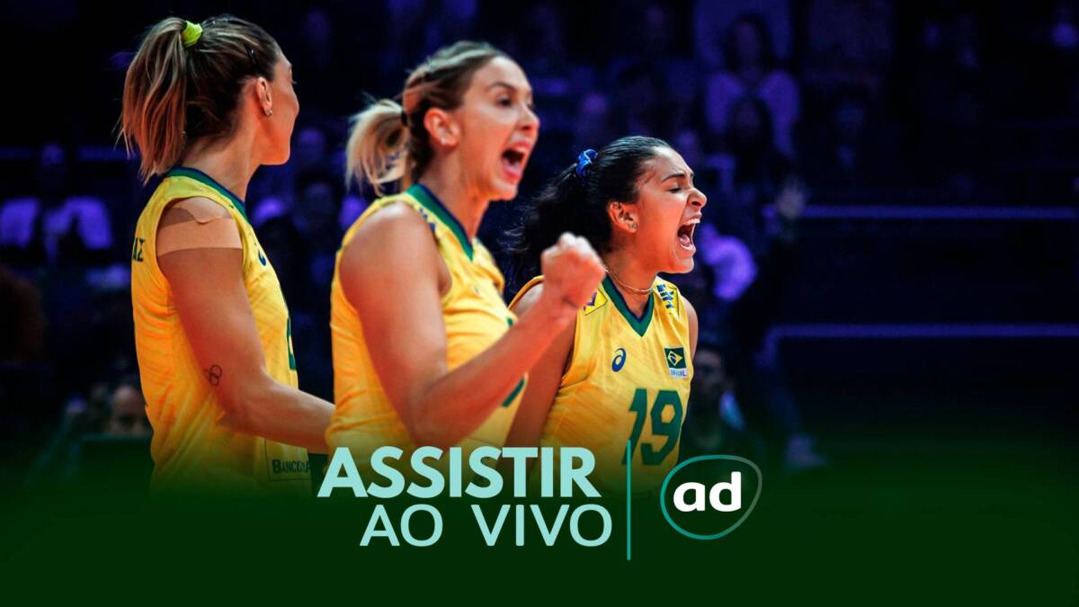 Arte de onde assistir Brasil x Japão pelo Mundial de Vôlei feminino