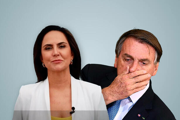 Montagem com Carla Cecato e Bolsonaro