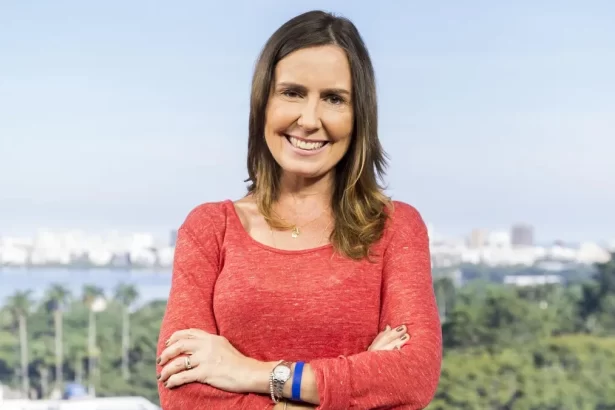 Susana Naspolini nos estúdios da Globo RJ