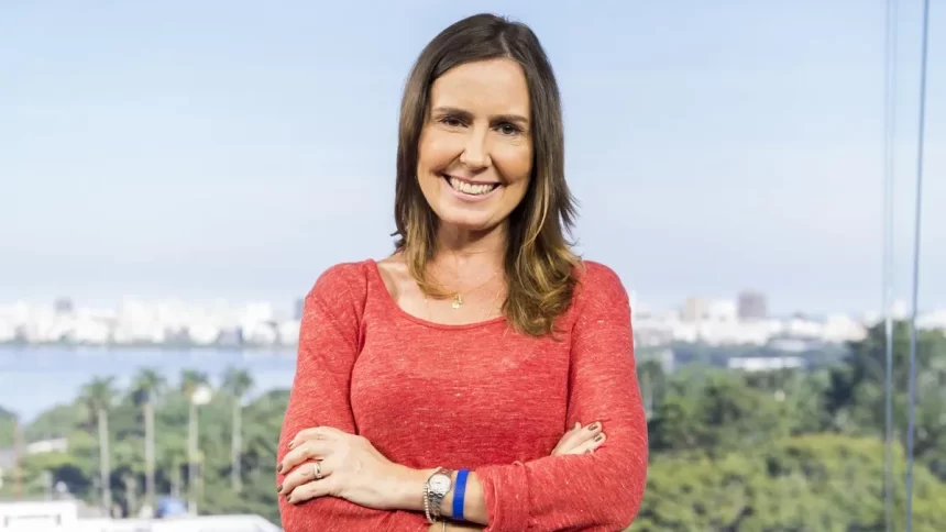 Susana Naspolini nos estúdios da Globo RJ