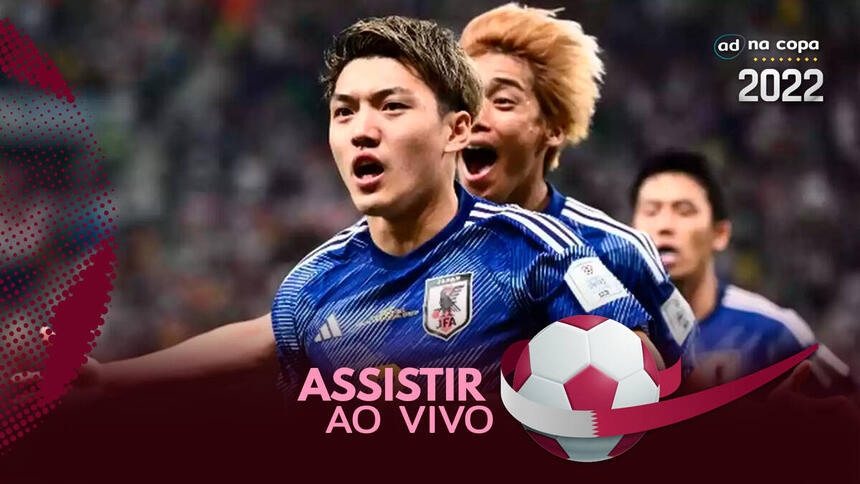 Jogador Doan, com a camisa do Japão, na arte onde assistir ao jogo Japão x Costa Rica