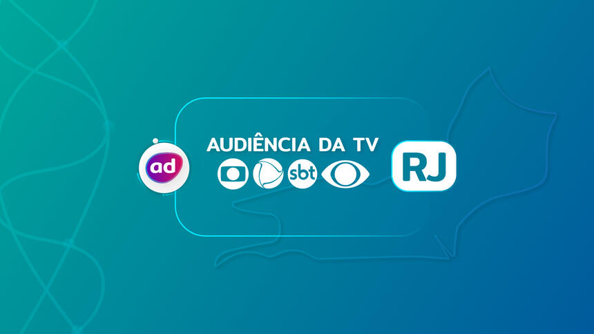 Arte de divulgação da audiência dos dados consolidados de audiência da TV do Rio de Janeiro