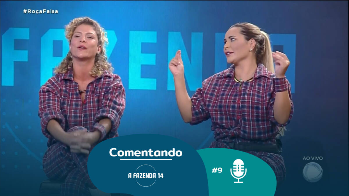 Bárbara Borges debocha de Deolane Bezerra na capa do podcast Comentando A Fazenda