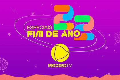 Logo da Record TV nos Especiais de Fim de Ano 2022