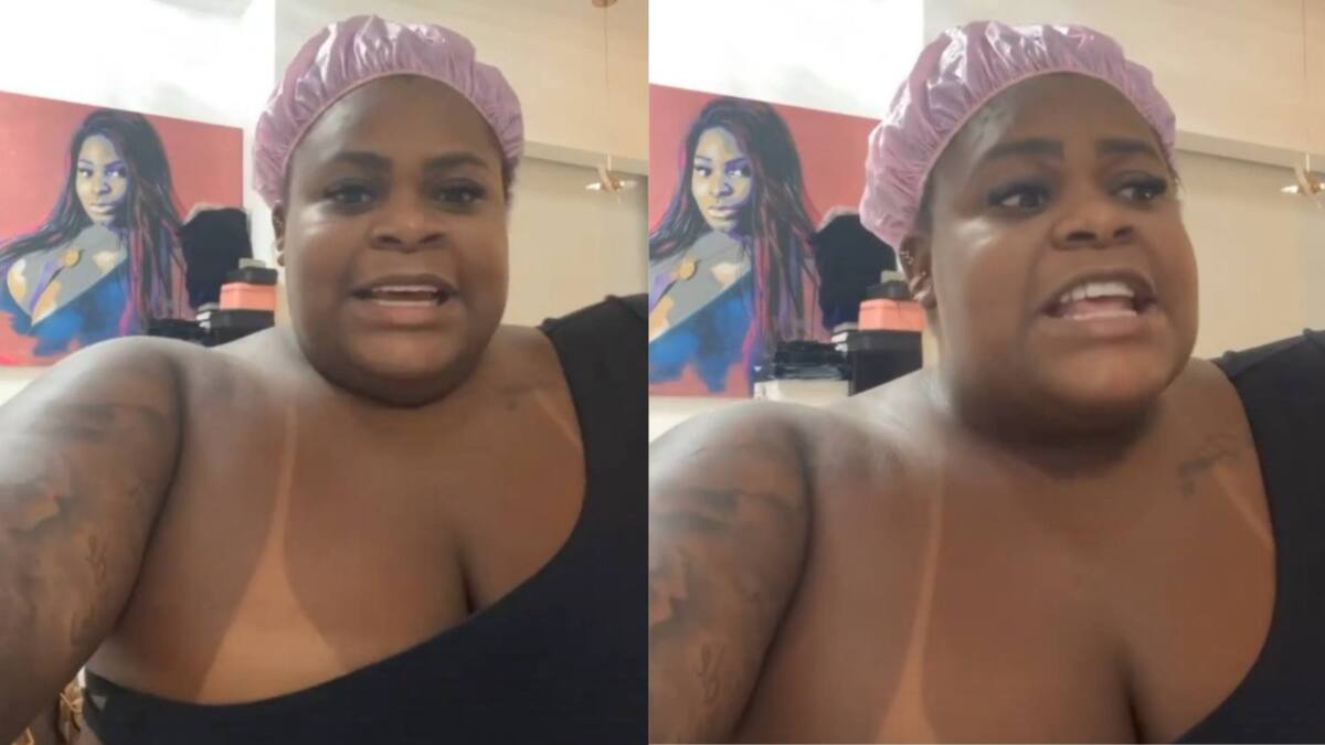 Jojo Todynho com um vestido só colocado meia alça em um dos braços, em trecho do seu depoimento nos stories do Instagram