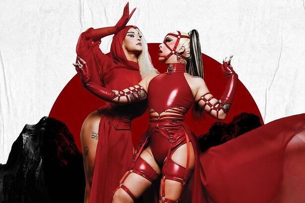 Pabllo Vittar e Gloria Groove juntas durante ensaio fotogr[afico para divulgação de parceria