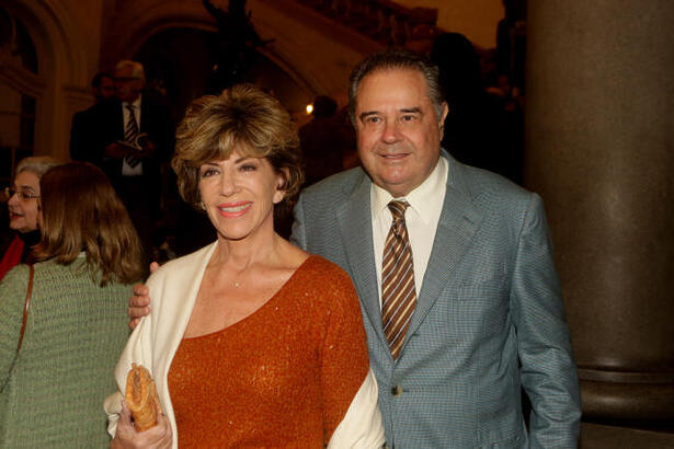 Silvia Poppovic e Marcello Bronstein, em posada juntos em um evento