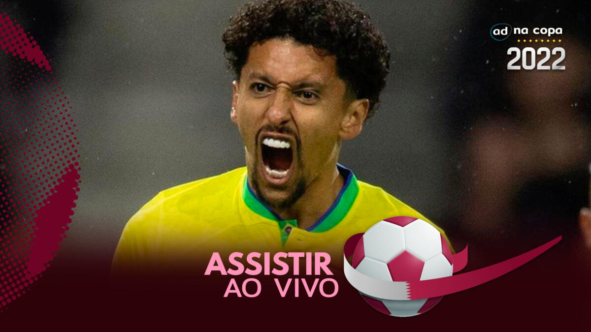 Jogador Marquinhos, com a camisa do Brasil, na arte de onde assistir ao jogo Brasil x Coreia do Sul