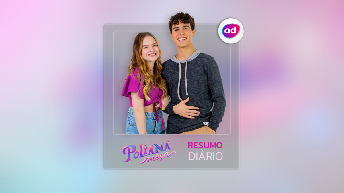Arte de divulgação do resumo diário da novela Poliana Moça, exibida no SBT