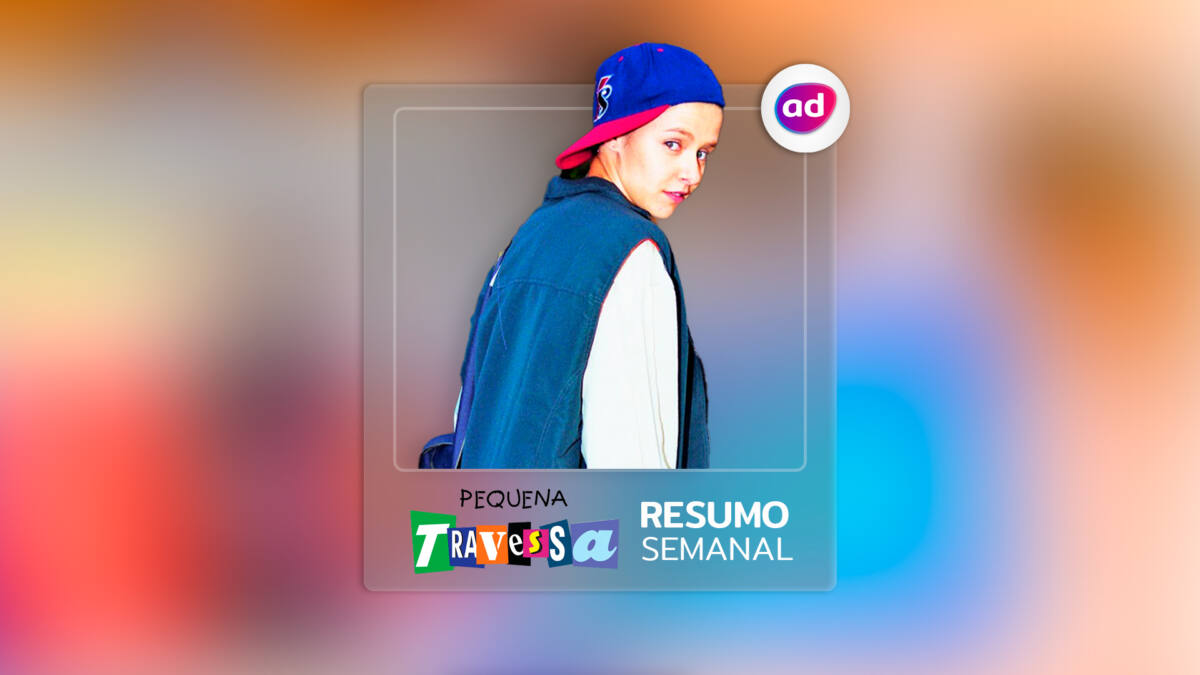 Arte do resumo semanal da novela Pequena Travessa exibida no SBT