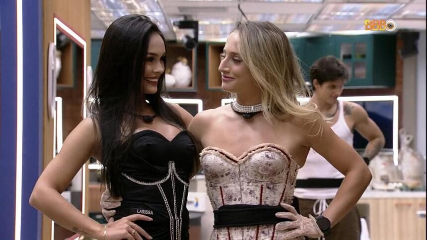 Bruna Griphao e Larissa arrumadas para a primeira festa do líder do BBB 23