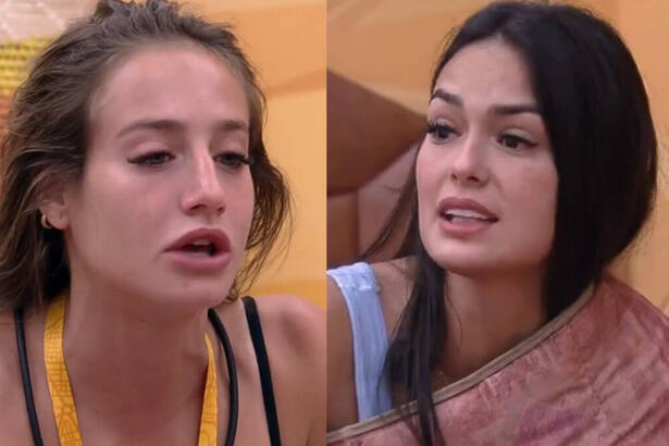 Montagem de Bruna Griphao e Larissa em trechos da reconciliação