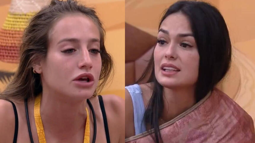 Montagem de Bruna Griphao e Larissa em trechos da reconciliação