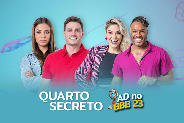 Key e Gustavo, Marília e Fred Nicácio na arte de divulgação da enquete do Paredão do BBB 23