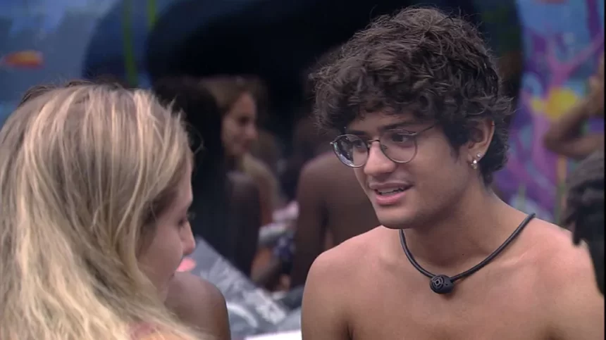 Gabriel Santana em um dos quartos do BBB 23