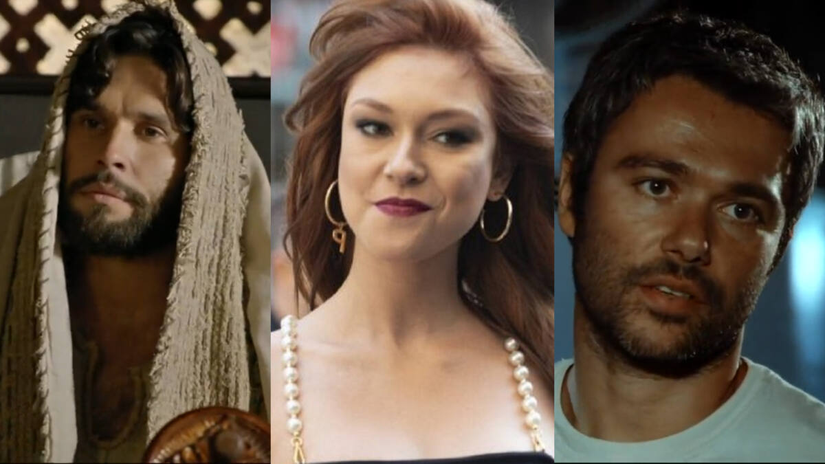 Dudu Azevedo (como Jesus), Day Mesquita (como Poderosa) e Ângelo Paes Leme (Nandinho) em trechos de Jesus, Amor sem Igual e A lei e o Crime
