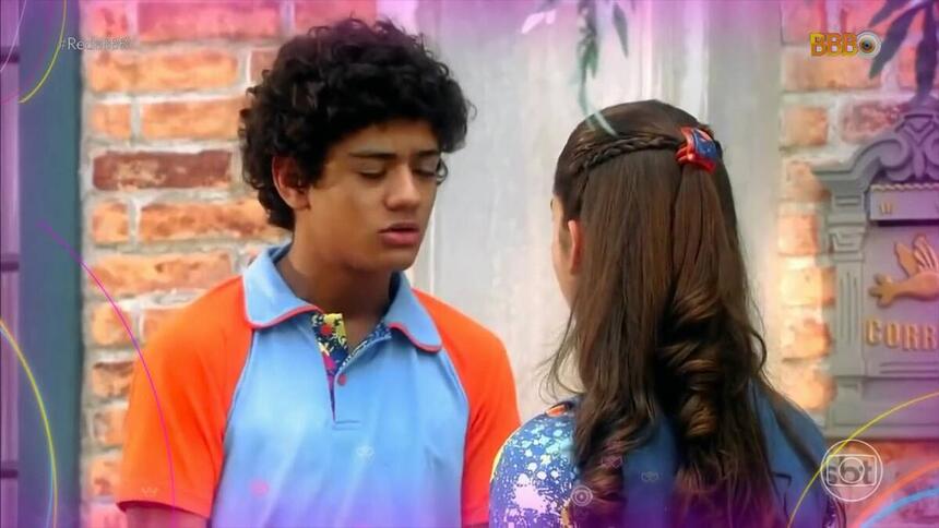 Gabriel Santana em cena de Chiquititas que passou na estreia do BBB 23