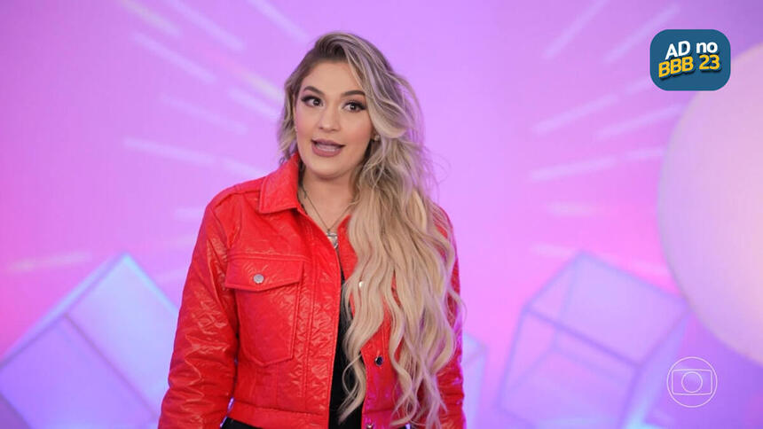 Marília na chamada de apresentação do BBB 23