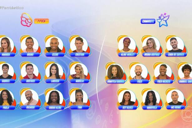 Todos os participantes do BBB 23. Eles disputam prova de imunidade na estreia do programa