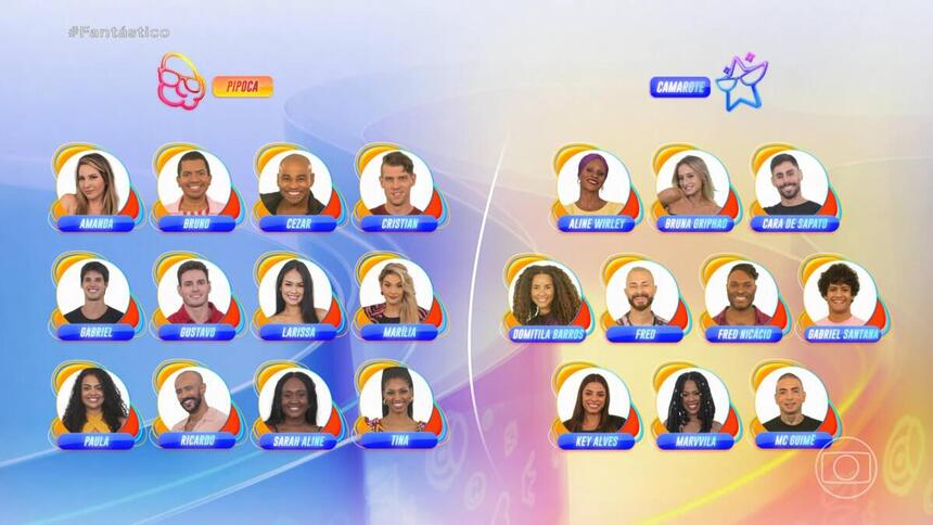 Todos os participantes do BBB 23. Eles disputam prova de imunidade na estreia do programa