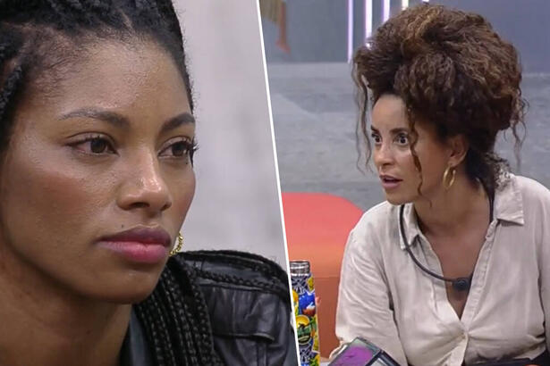 Tina e Domitila conversam na área externa do BBB 23