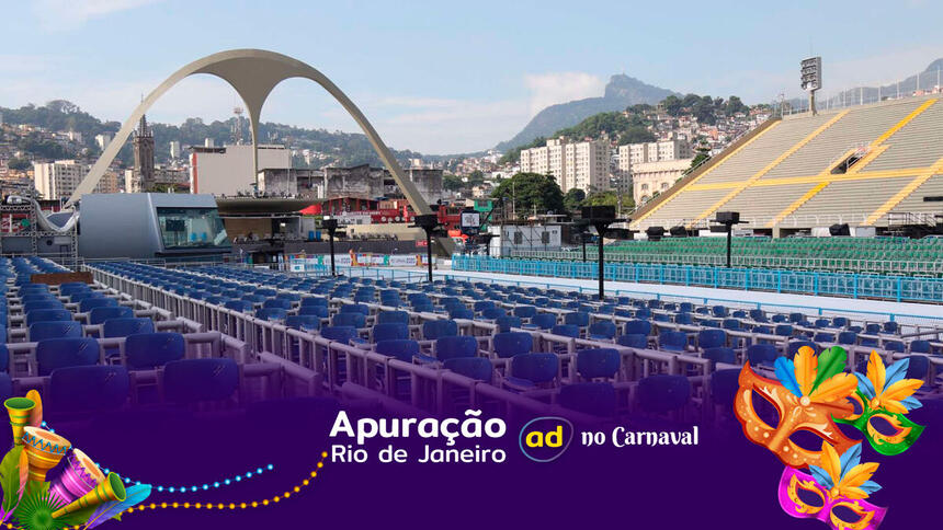 Sambódromo da Marquês de Sapucaí onde acontecerá a Apuração do Carnaval 2023 do Rio de Janeiro