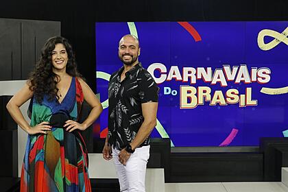 Bia Aparecida e Tiago Alves comandam desfiles de Carnaval na TV Brasil