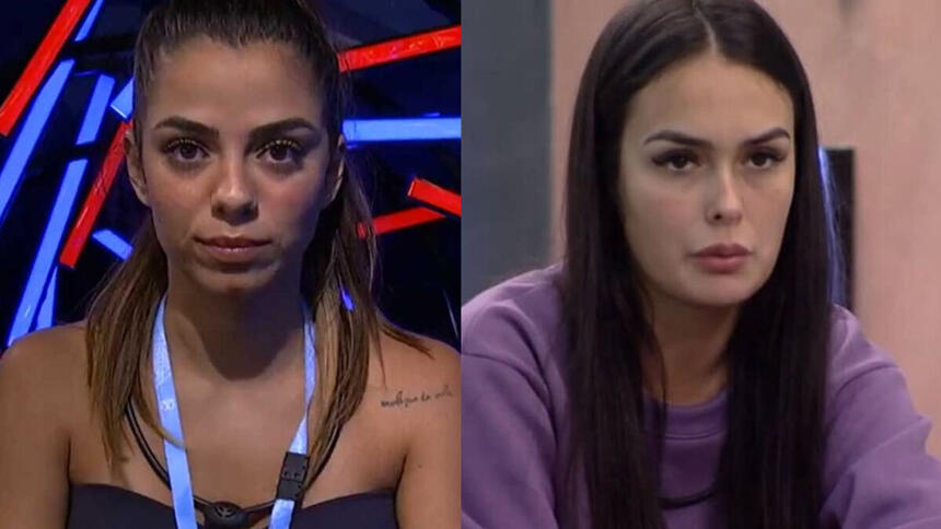 Key Alves e Larissa em uma montagem em trechos do BBB 23