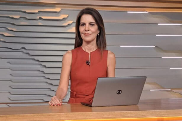 Mariana Gross na bancada do Bom Dia Brasil