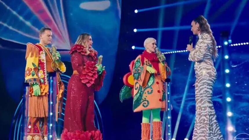 Rosana, Patrícia Marx e Sylvinho Blau-Blau no The Masked Singer BR