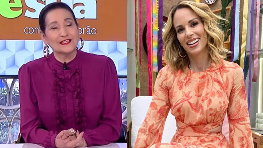 Montagem de Sônia Abrão, no A Tarde é Sua, e Ana Furtado, no É de Casa